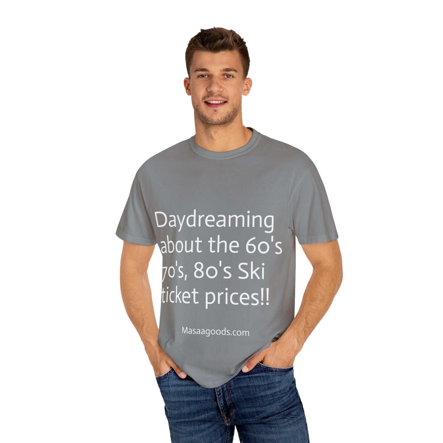 Vintage Ski Ticket Pricing Unisex T-shirt - Make American Skiing Affordable Again