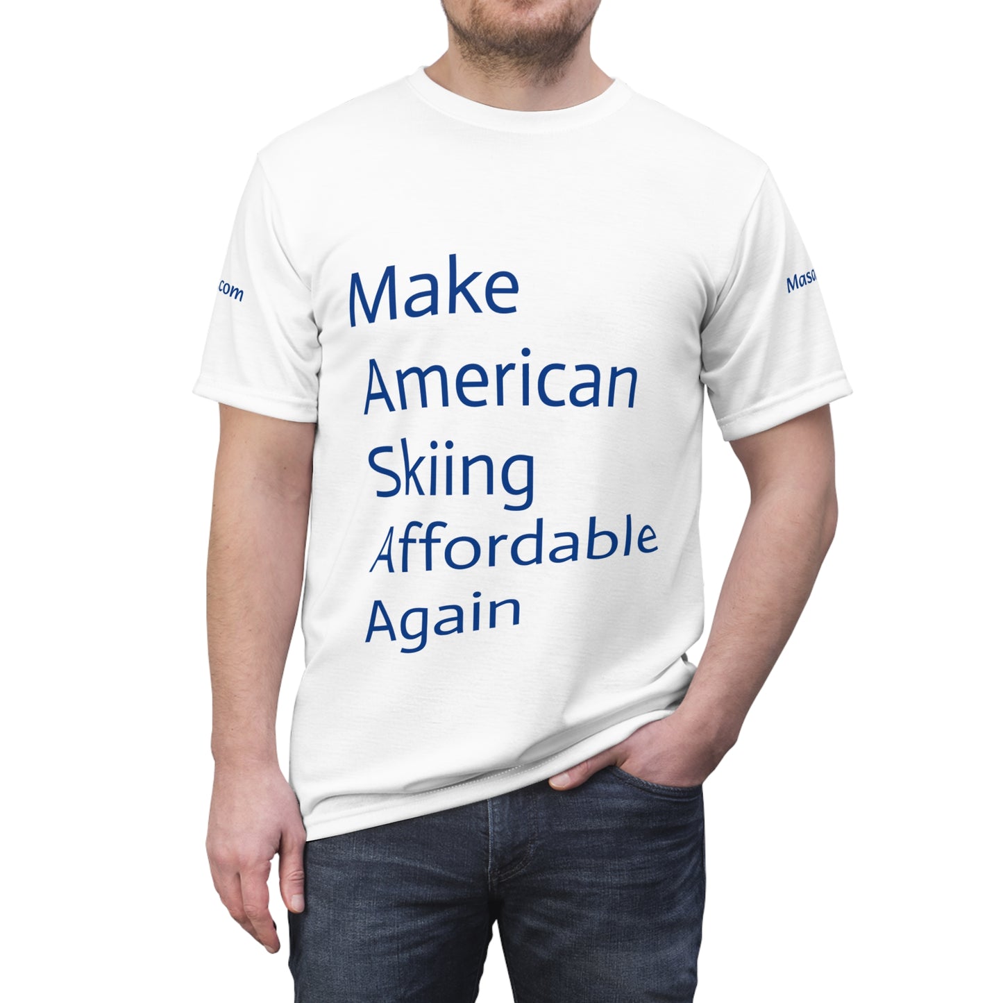 Blue Skiing Make America Skiing Affordable Again Tee