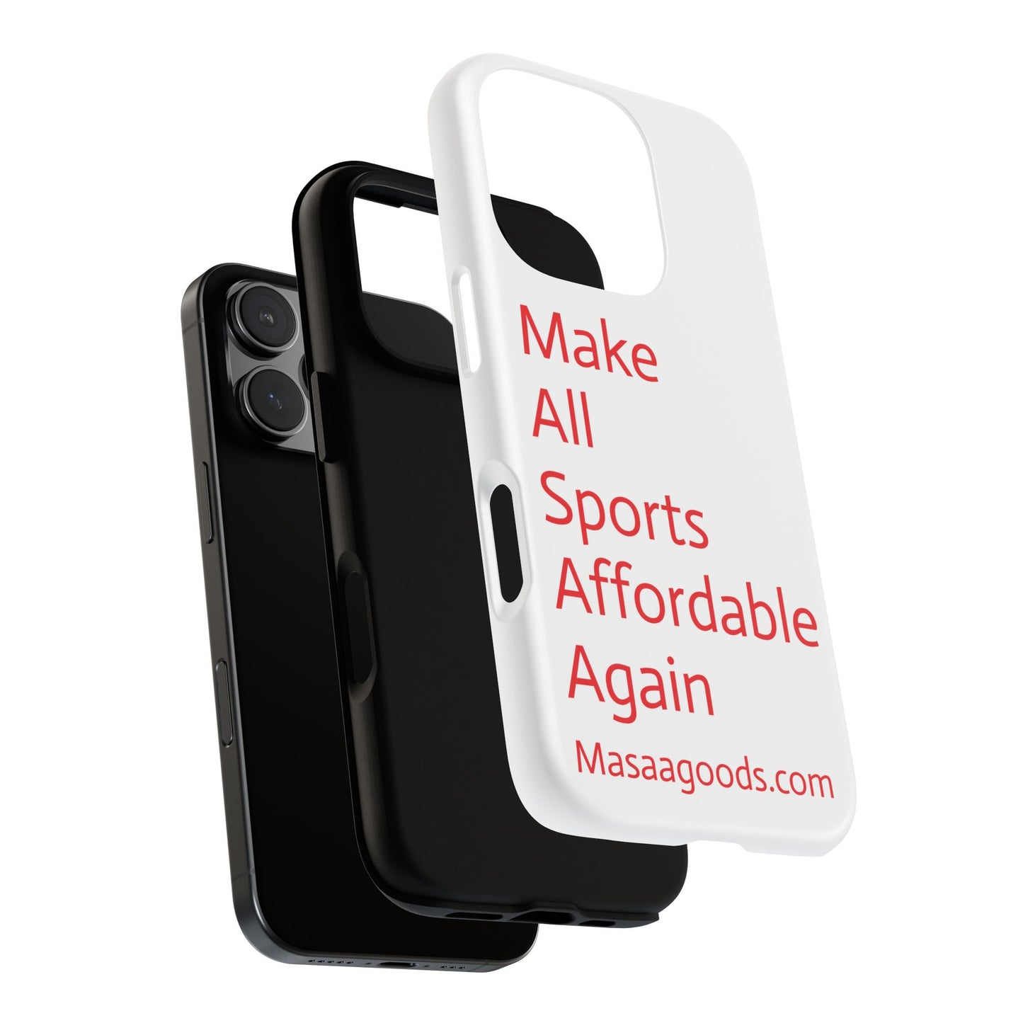 Tough Cases - Sports Affordability Phone Case with Bold Red Text