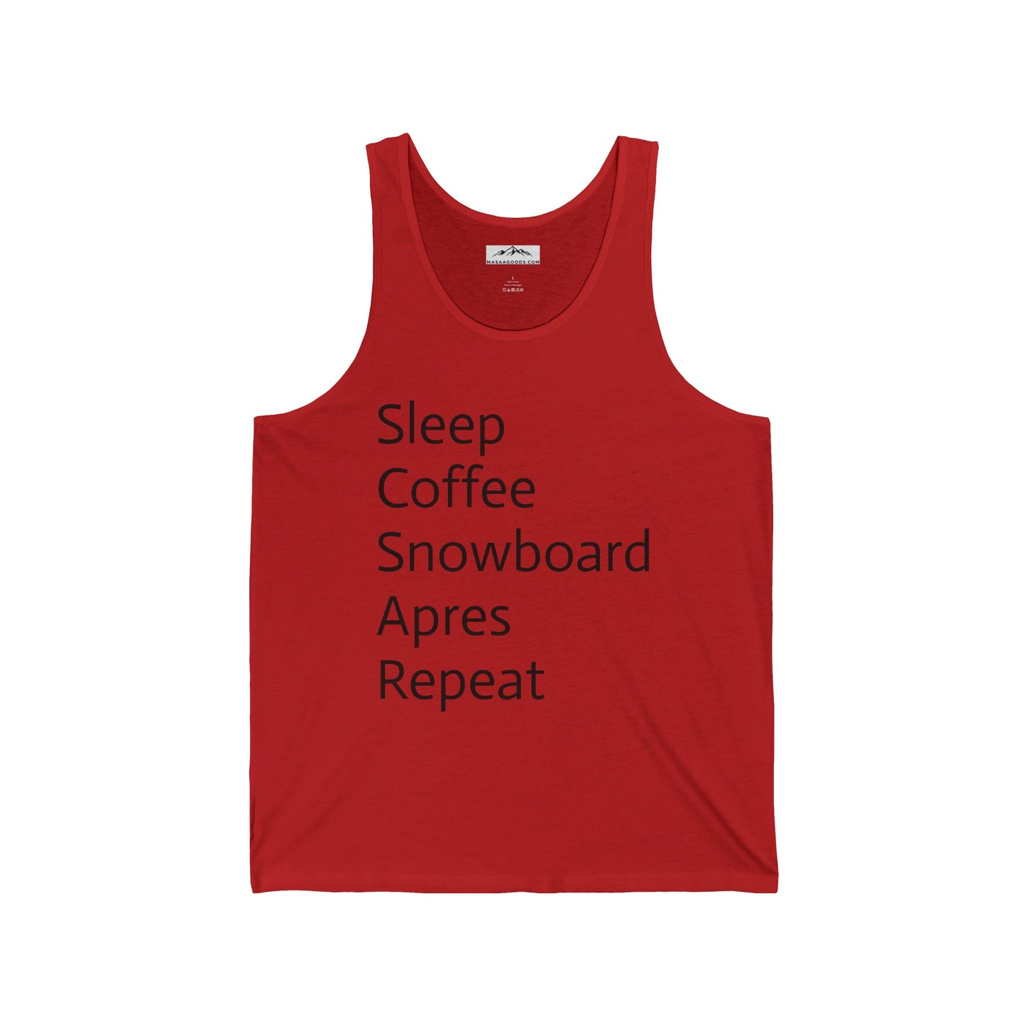 Tank Top Sleep Coffee Snowboarding Apres Funny Statement Make American Snowboarding Affordable Again