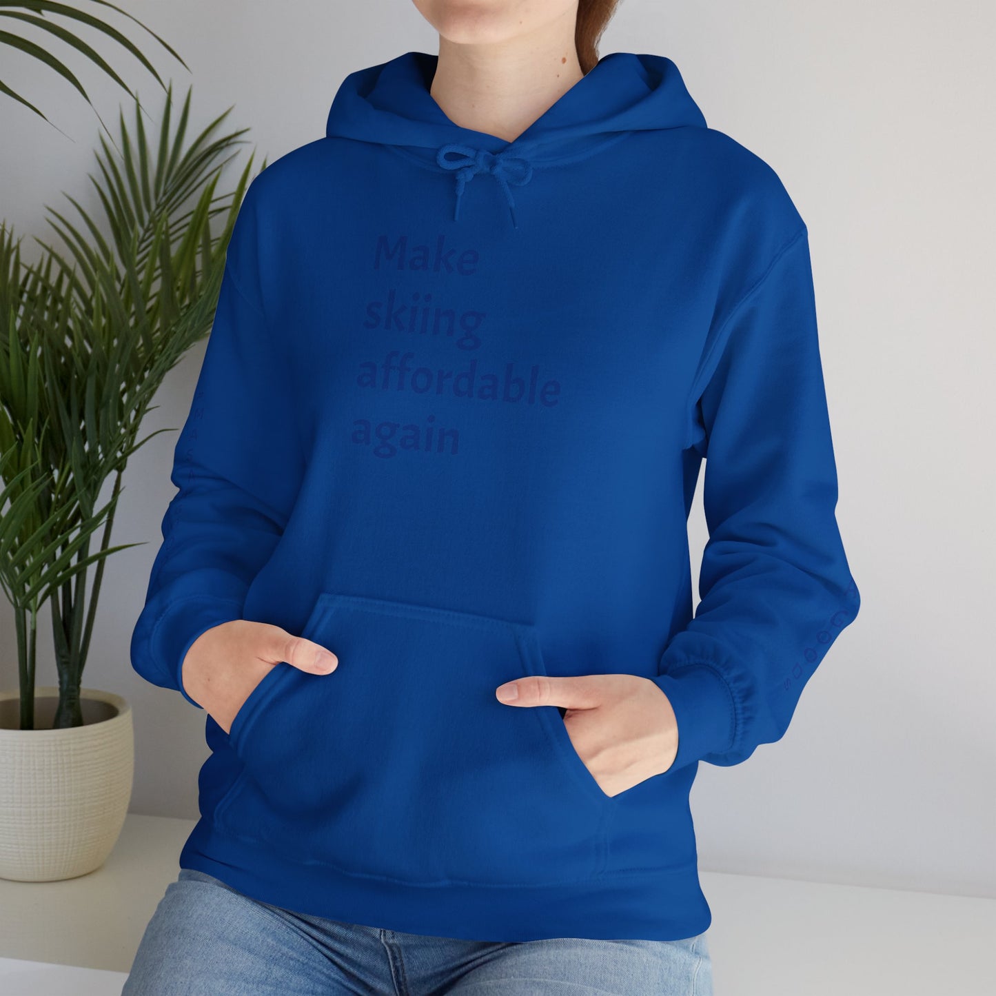 Skiing Sweatshirt - Make Skiing Affordable Again Saying - Bluebird Powder Day