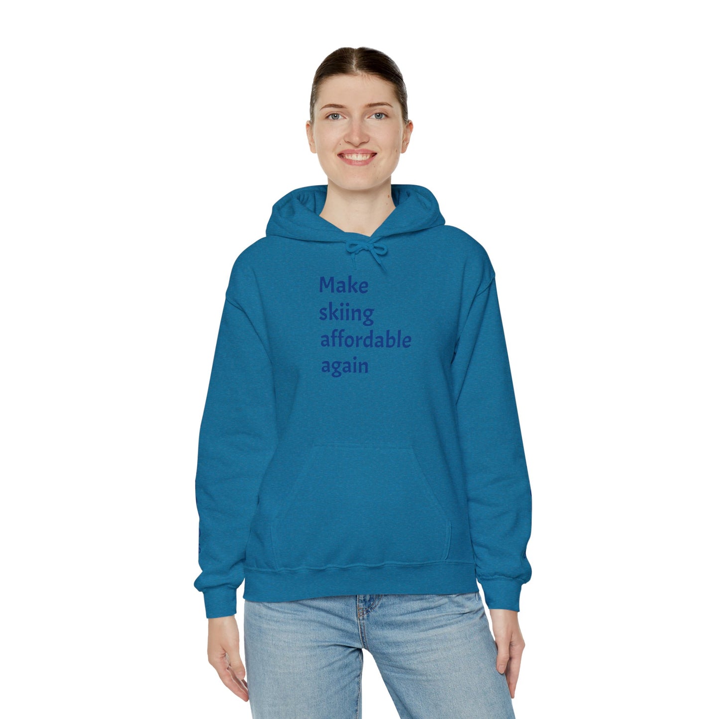 Skiing Sweatshirt - Make Skiing Affordable Again Saying - Bluebird Powder Day