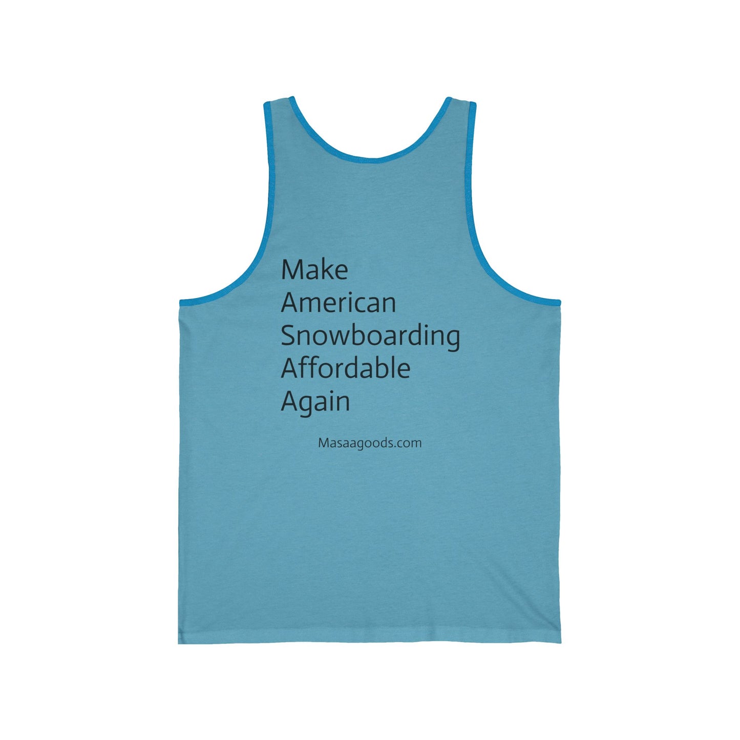 Tank Top Sleep Coffee Snowboarding Apres Funny Statement Make American Snowboarding Affordable Again