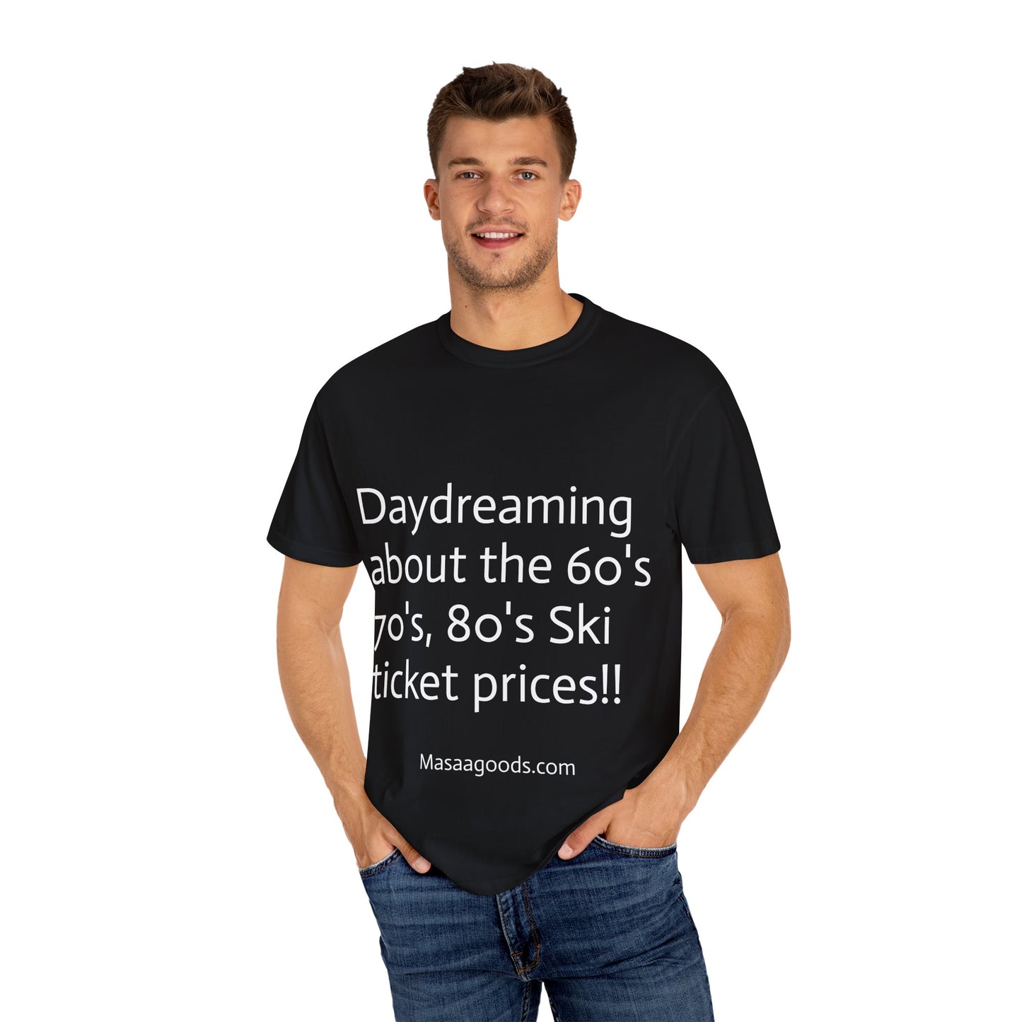 Vintage Ski Ticket Pricing Unisex T-shirt - Make American Skiing Affordable Again
