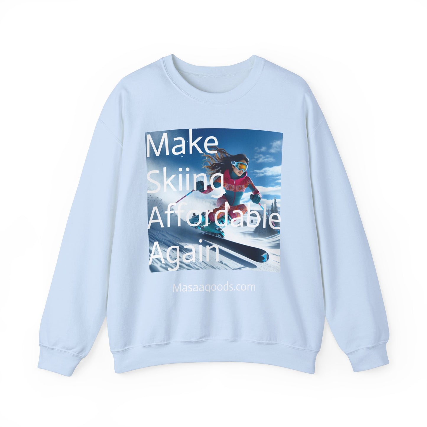 Skiing Women Crewneck Sweatshirt - Make Skiing Affordable Again