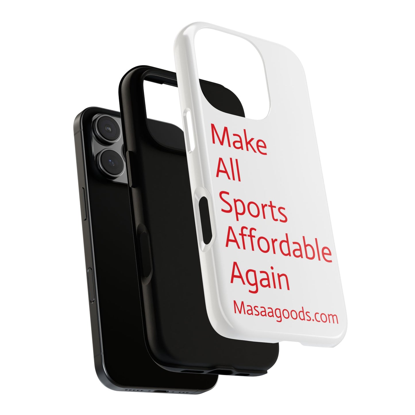 Tough Cases - Sports Affordability Phone Case with Bold Red Text