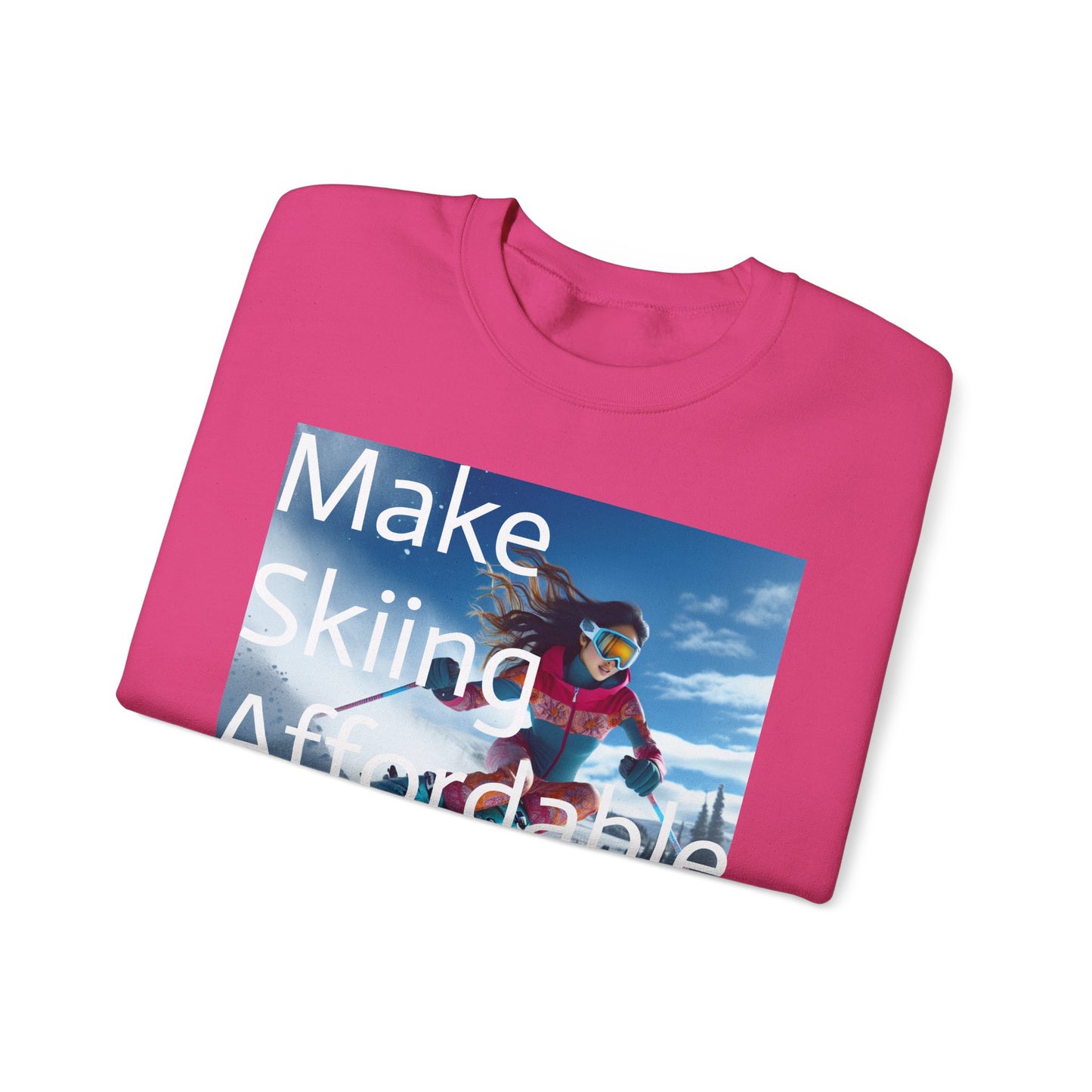 Skiing Women Crewneck Sweatshirt - Make Skiing Affordable Again