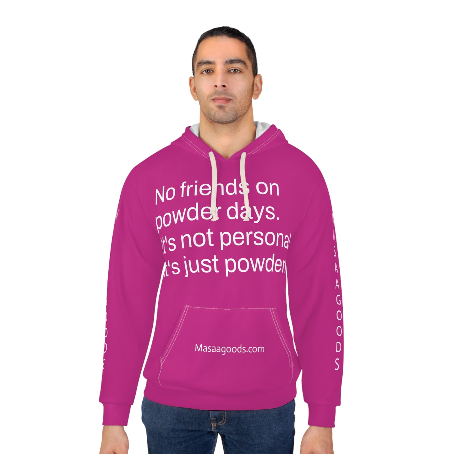 Unisex Pullover Hoodie - 'No Friends on Powder Days' & 'Make American Snowboarding Affordable Again'