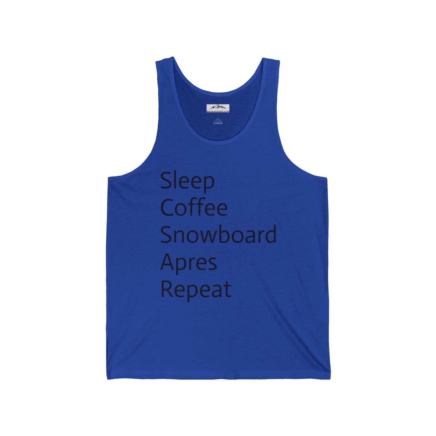 Tank Top Sleep Coffee Snowboarding Apres Funny Statement Make American Snowboarding Affordable Again