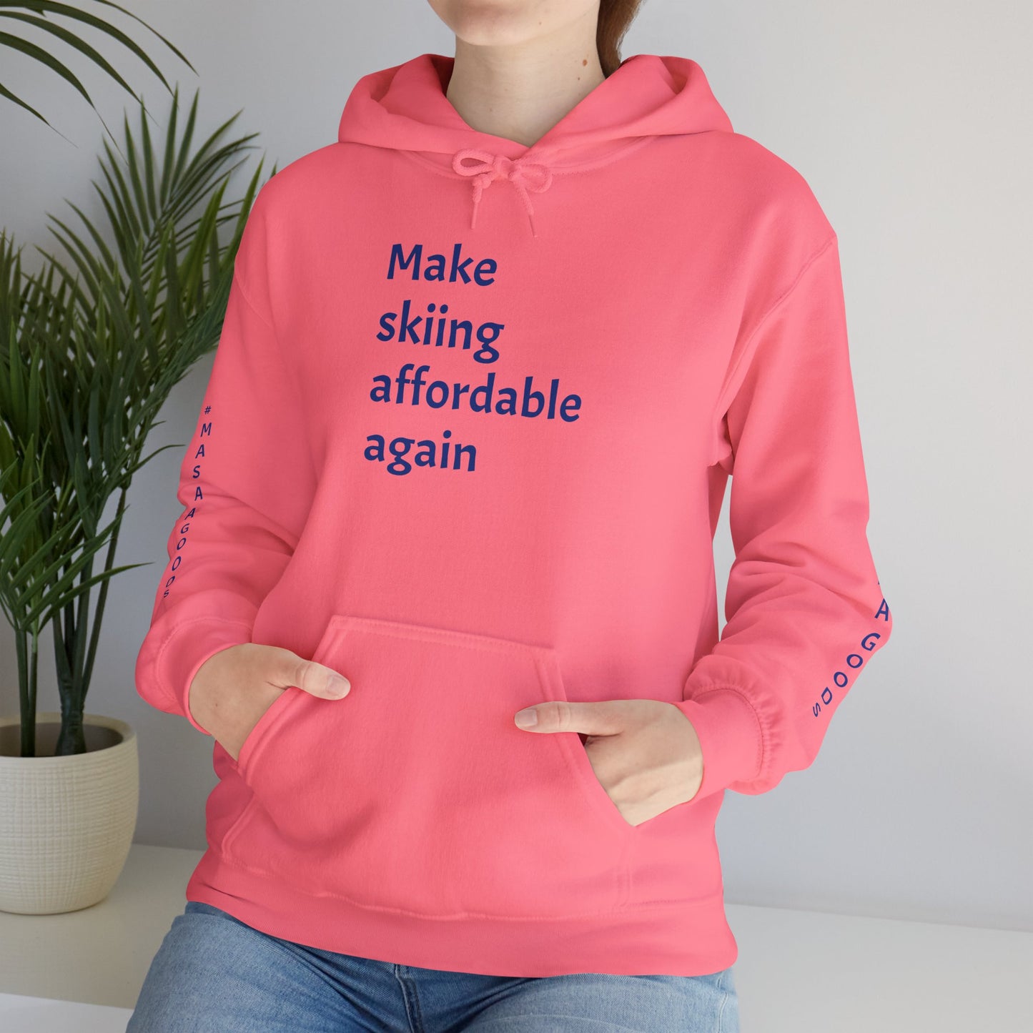 Skiing Sweatshirt - Make Skiing Affordable Again Saying - Bluebird Powder Day