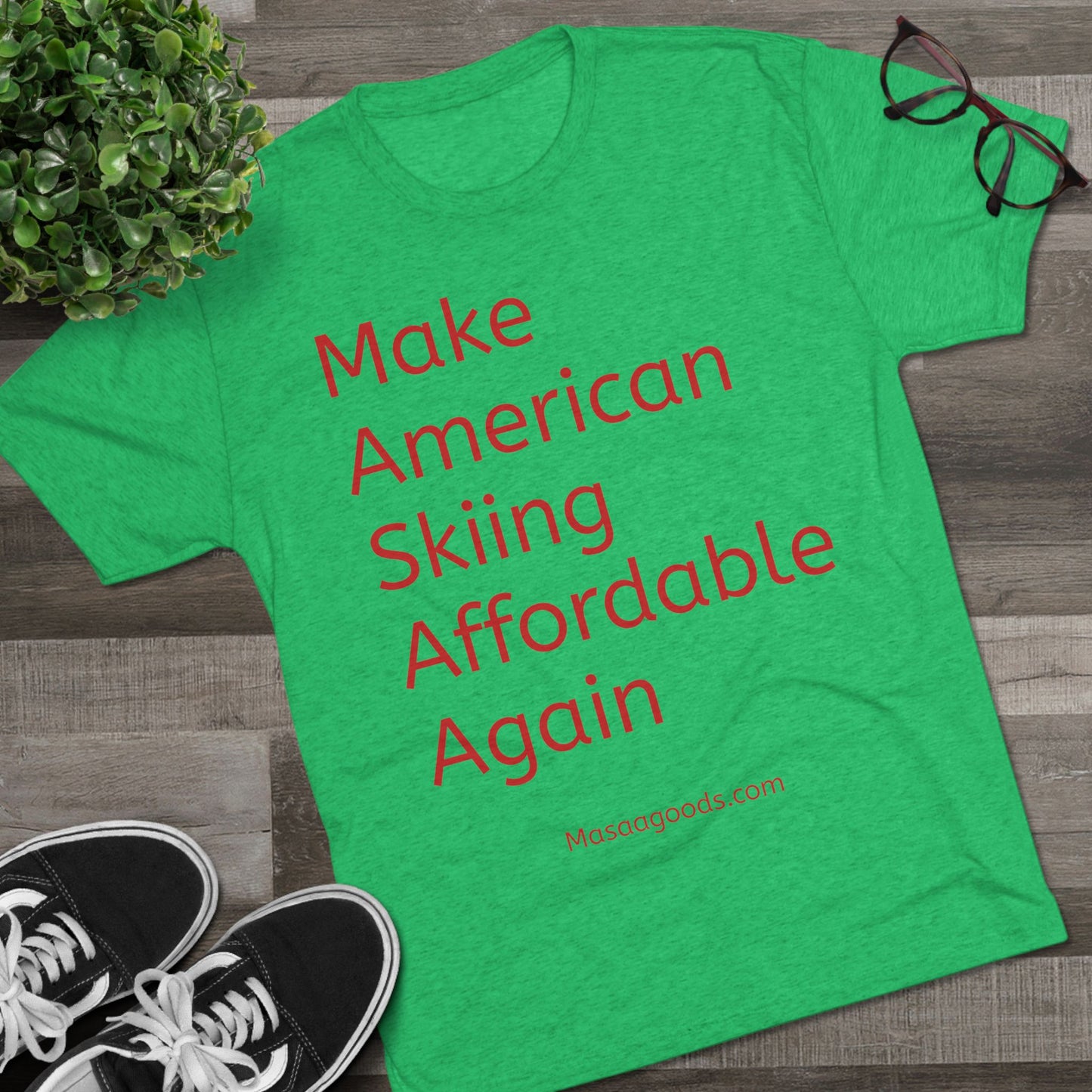 Ski Tee - Make American skiing affordable again