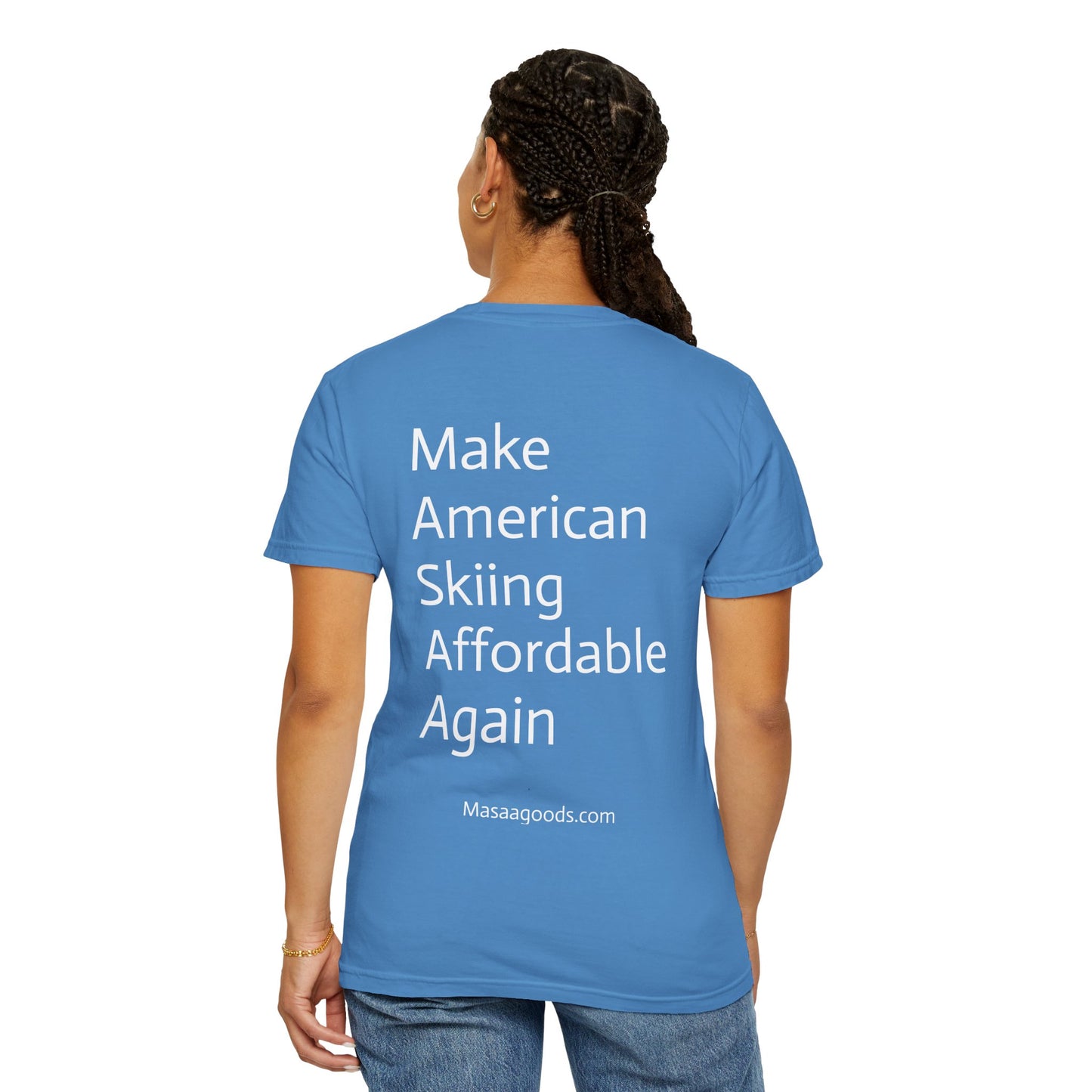 Vintage Ski Ticket Pricing Unisex T-shirt - Make American Skiing Affordable Again