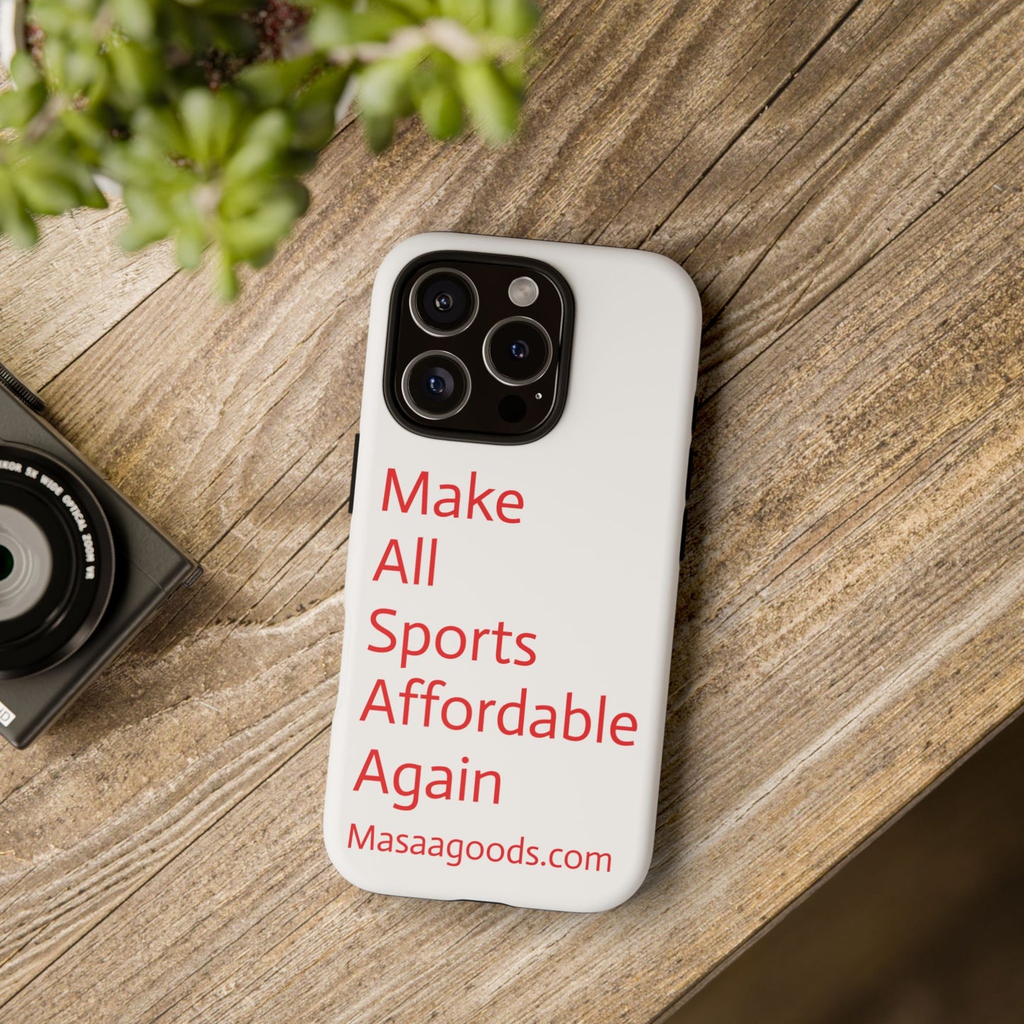Tough Cases - Sports Affordability Phone Case with Bold Red Text