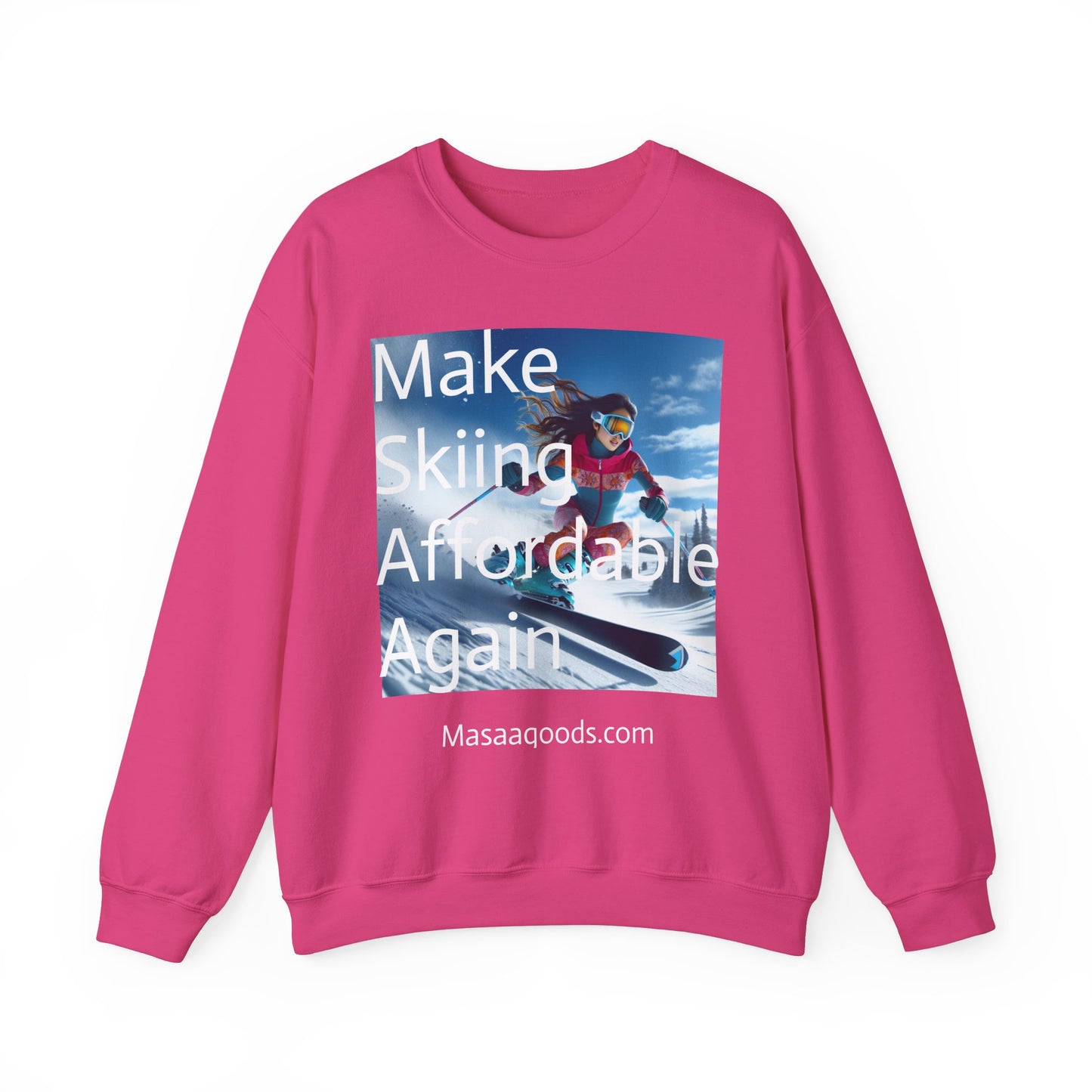 Skiing Women Crewneck Sweatshirt - Make Skiing Affordable Again