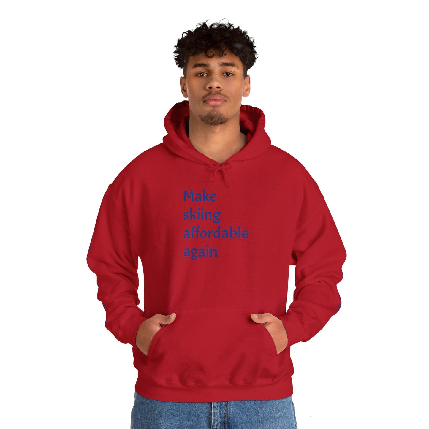 Skiing Sweatshirt - Make Skiing Affordable Again Saying - Bluebird Powder Day
