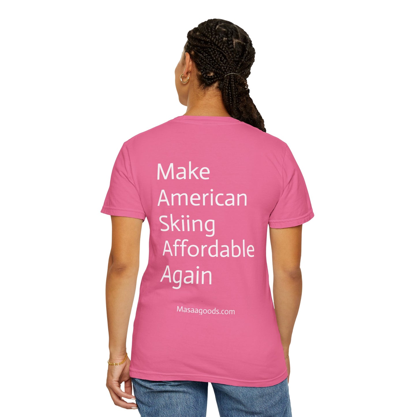 Vintage Ski Ticket Pricing Unisex T-shirt - Make American Skiing Affordable Again
