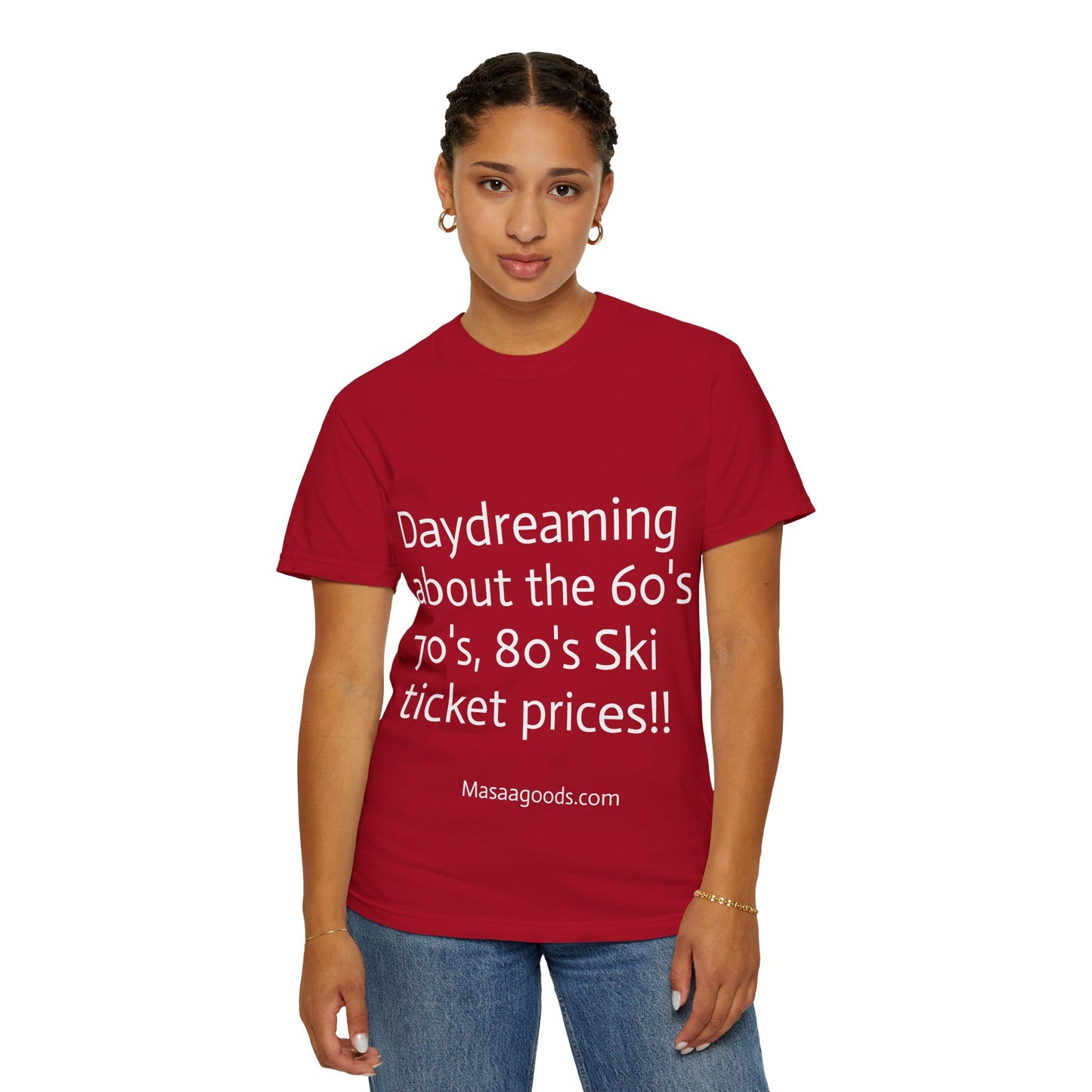 Vintage Ski Ticket Pricing Unisex T-shirt - Make American Skiing Affordable Again
