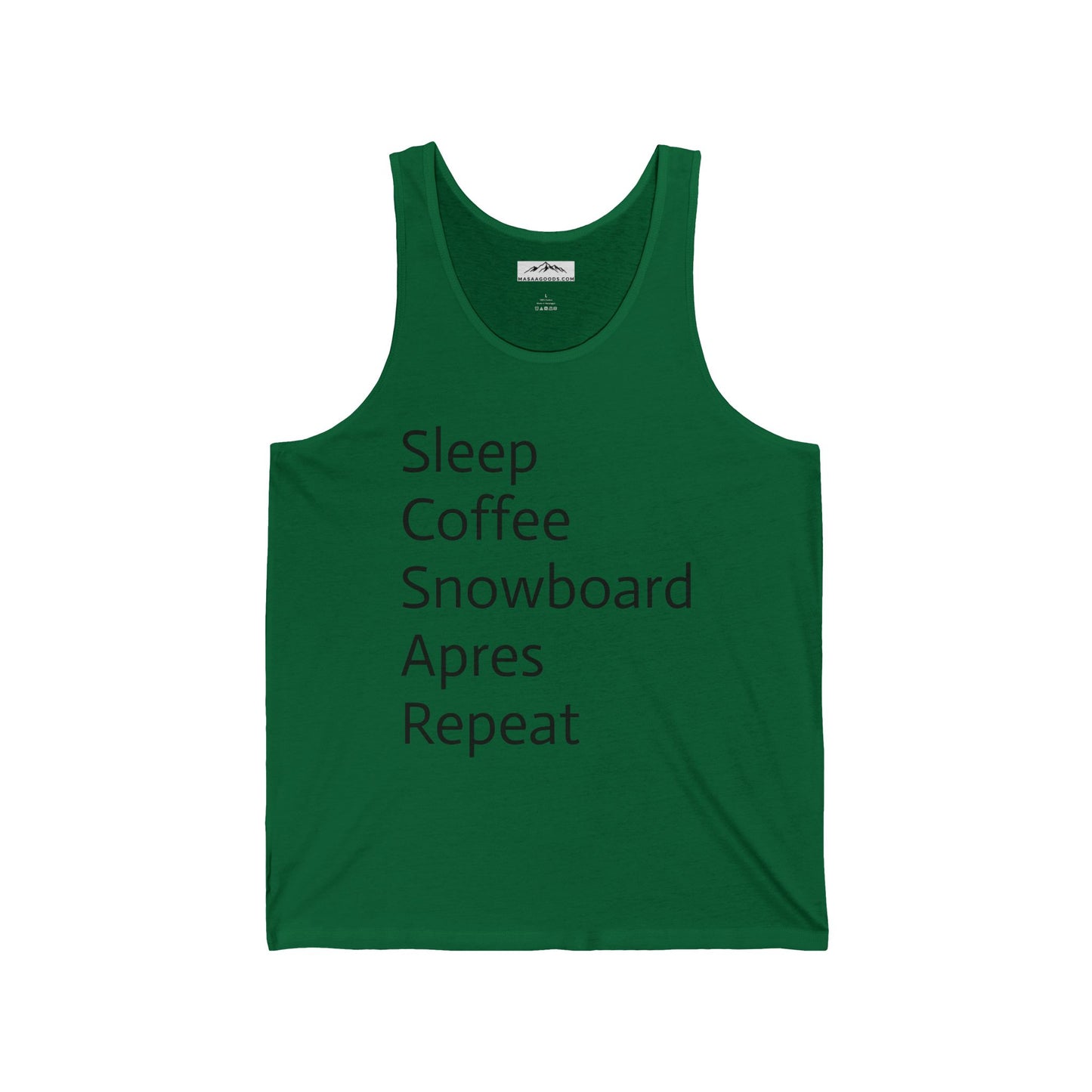 Tank Top Sleep Coffee Snowboarding Apres Funny Statement Make American Snowboarding Affordable Again