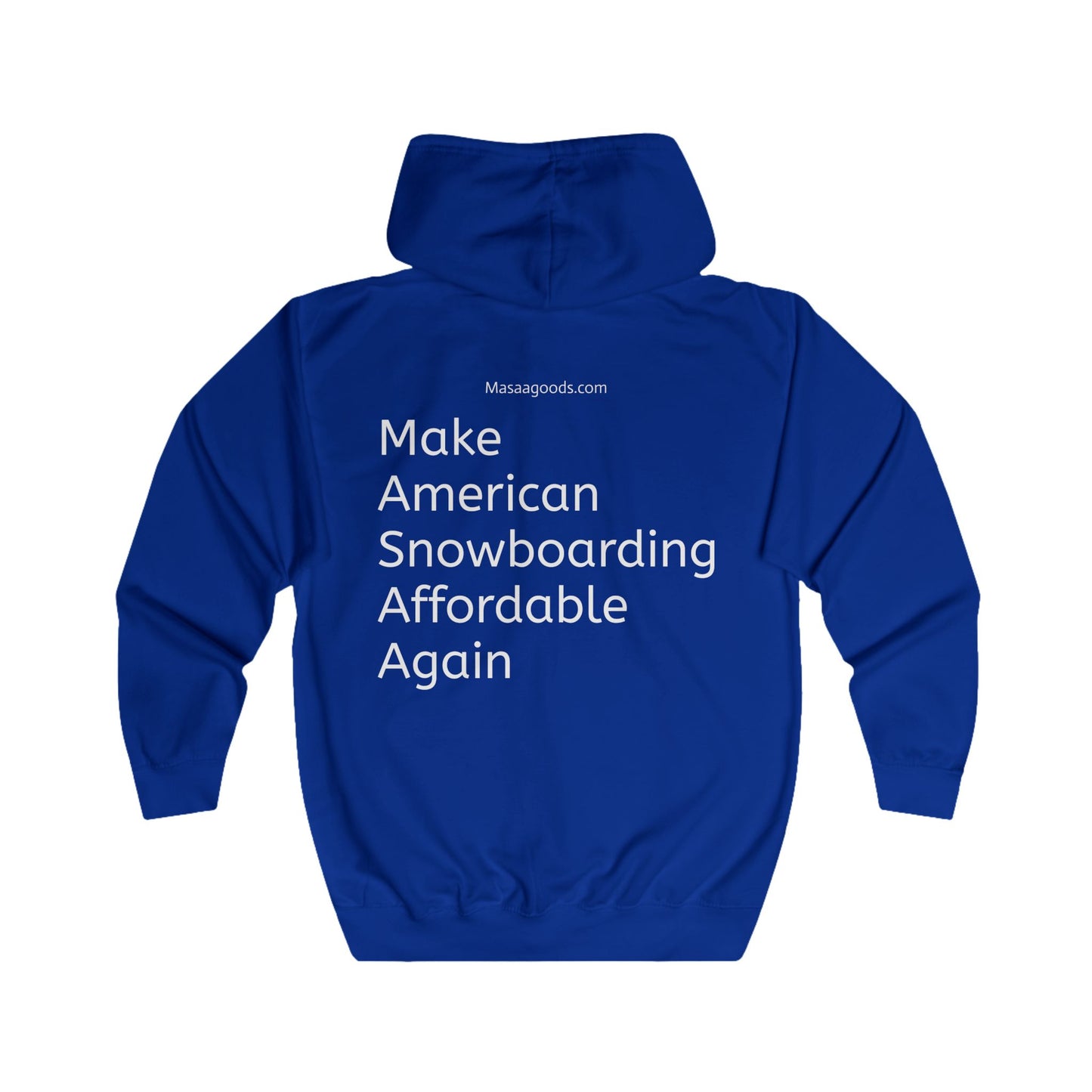 Yellow Unisex Full Zip Hoodie - Snowboarding Themed with Inspirational Text