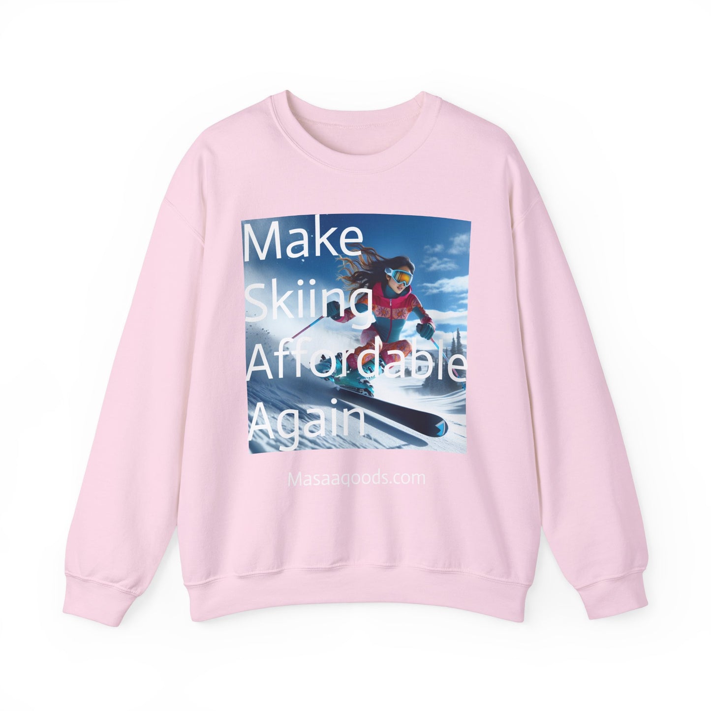Skiing Women Crewneck Sweatshirt - Make Skiing Affordable Again