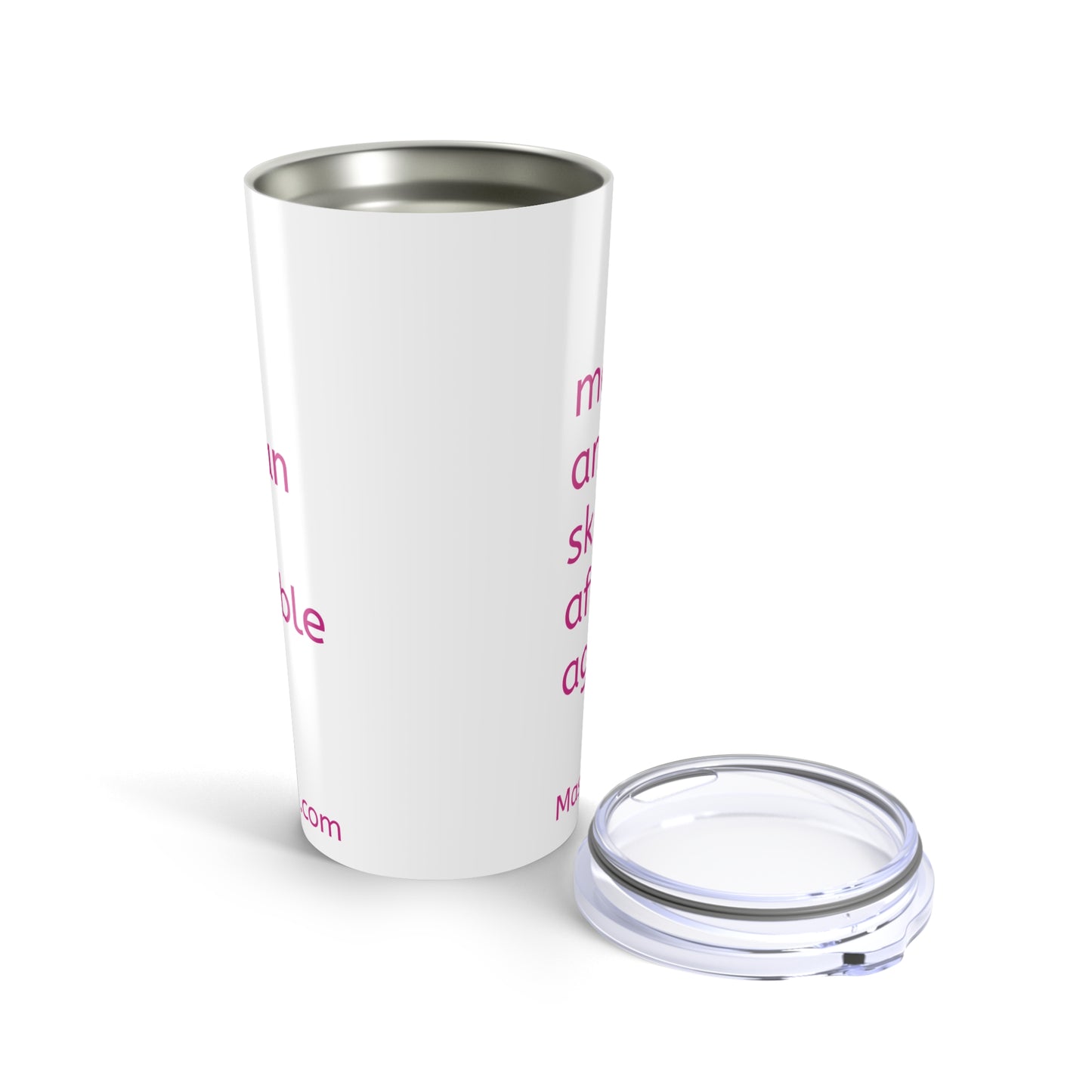 Tumbler - Make American Skiing Affordable Again - Hot Pink Writing