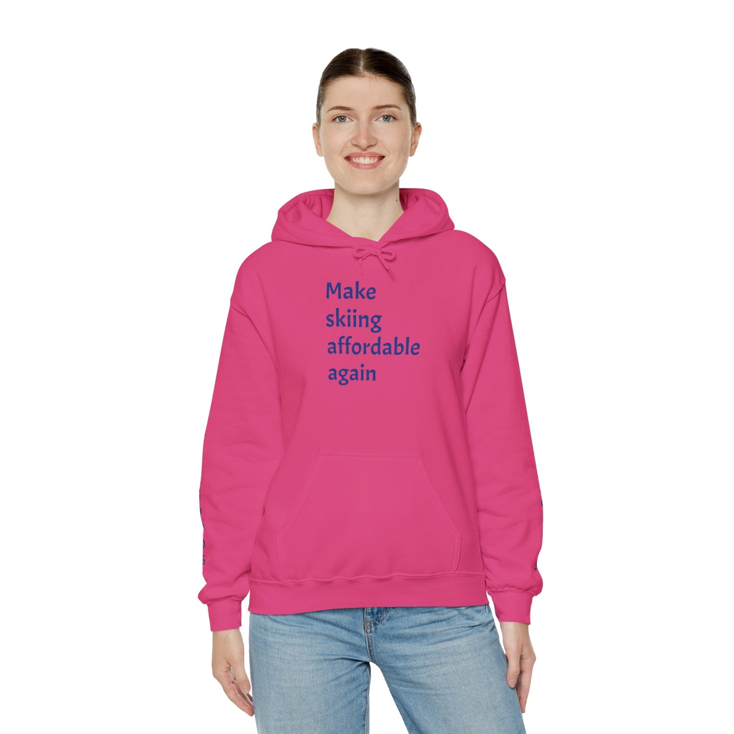 Skiing Sweatshirt - Make Skiing Affordable Again Saying - Bluebird Powder Day