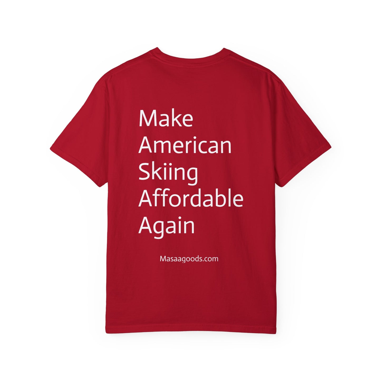 Vintage Ski Ticket Pricing Unisex T-shirt - Make American Skiing Affordable Again