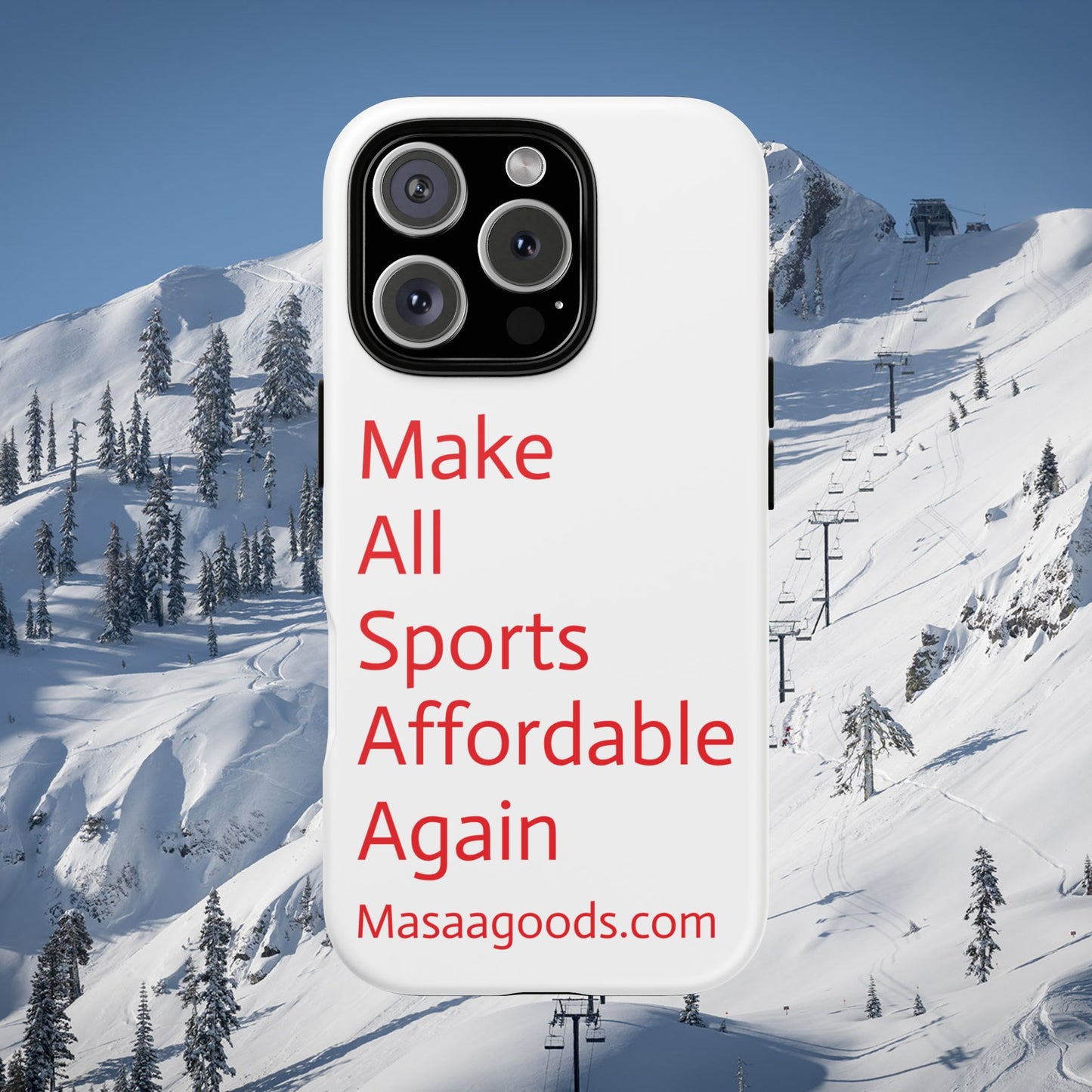 Tough Cases - Sports Affordability Phone Case with Bold Red Text