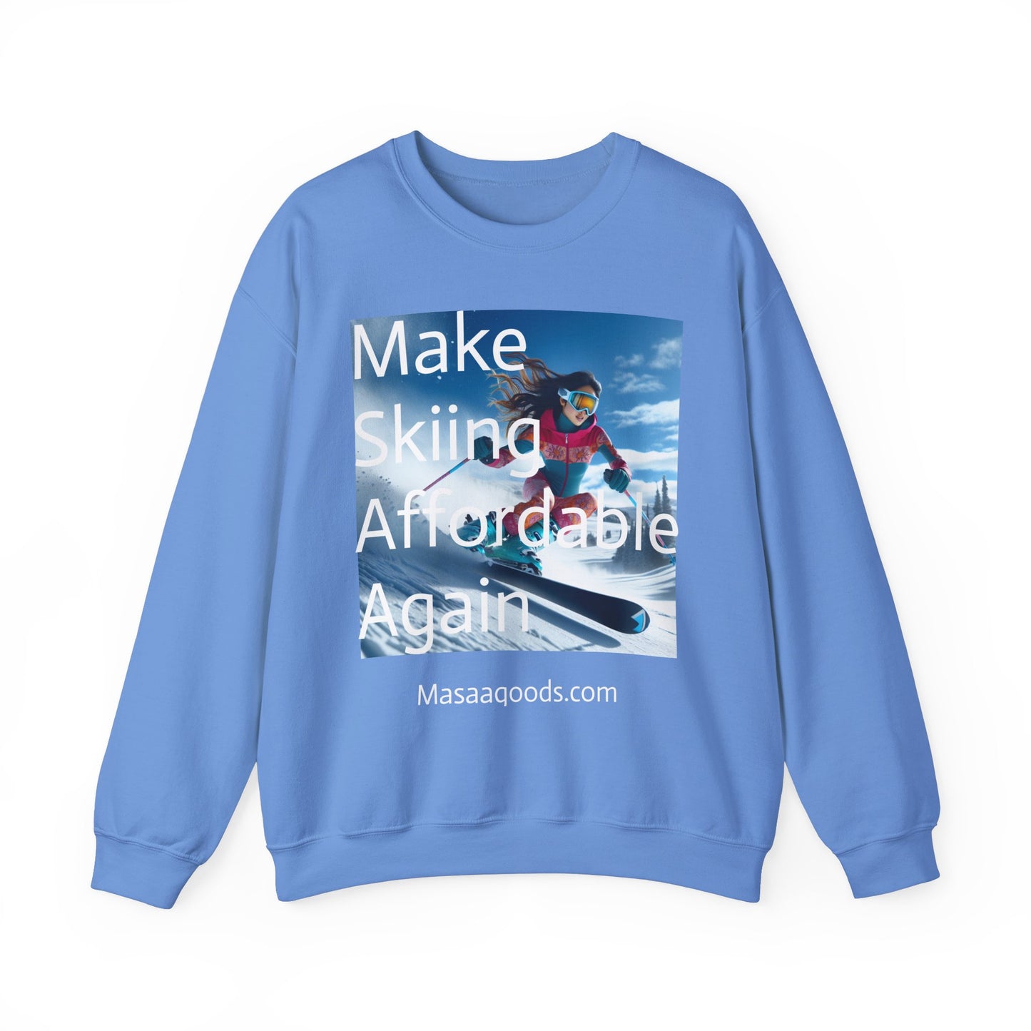 Skiing Women Crewneck Sweatshirt - Make Skiing Affordable Again