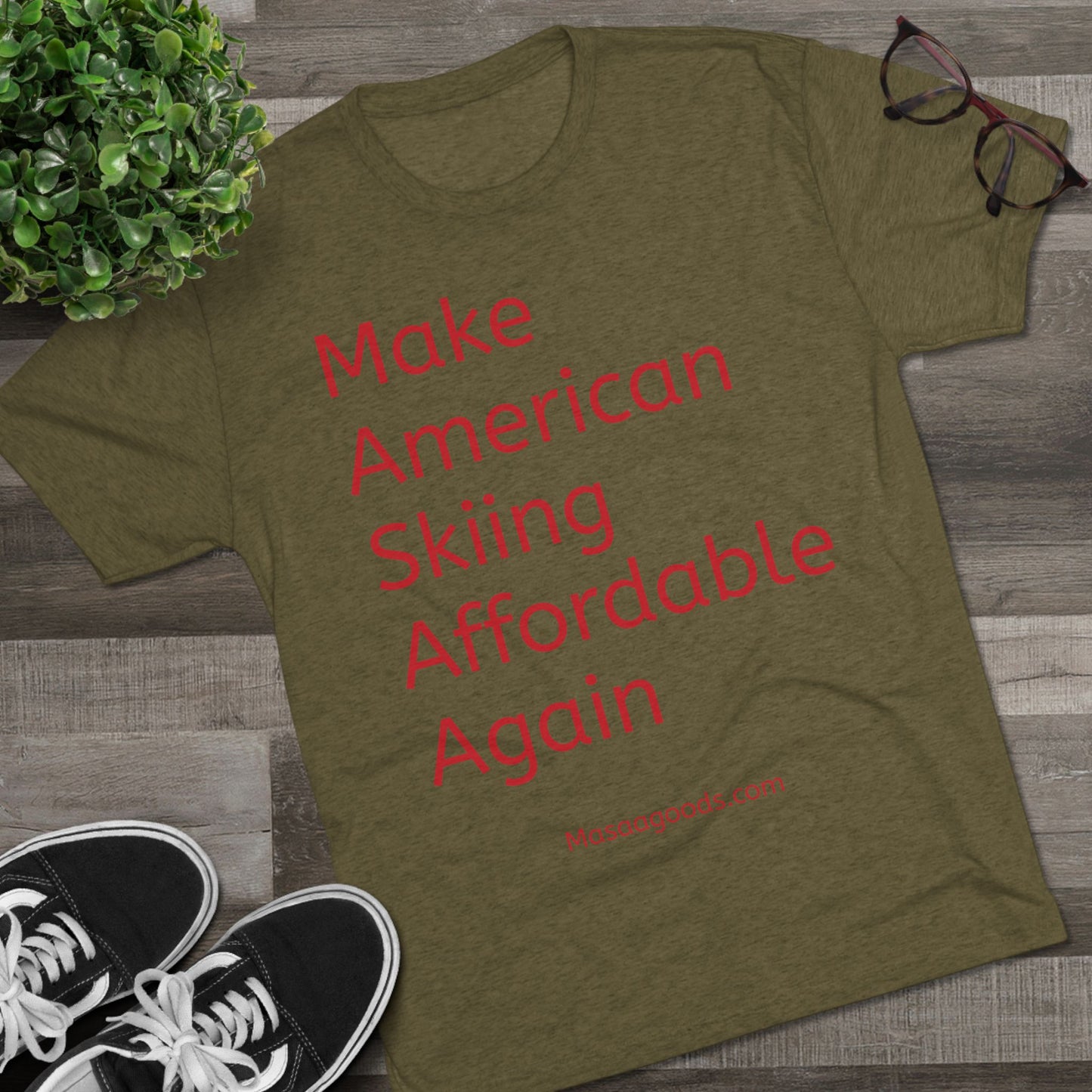 Ski Tee - Make American skiing affordable again