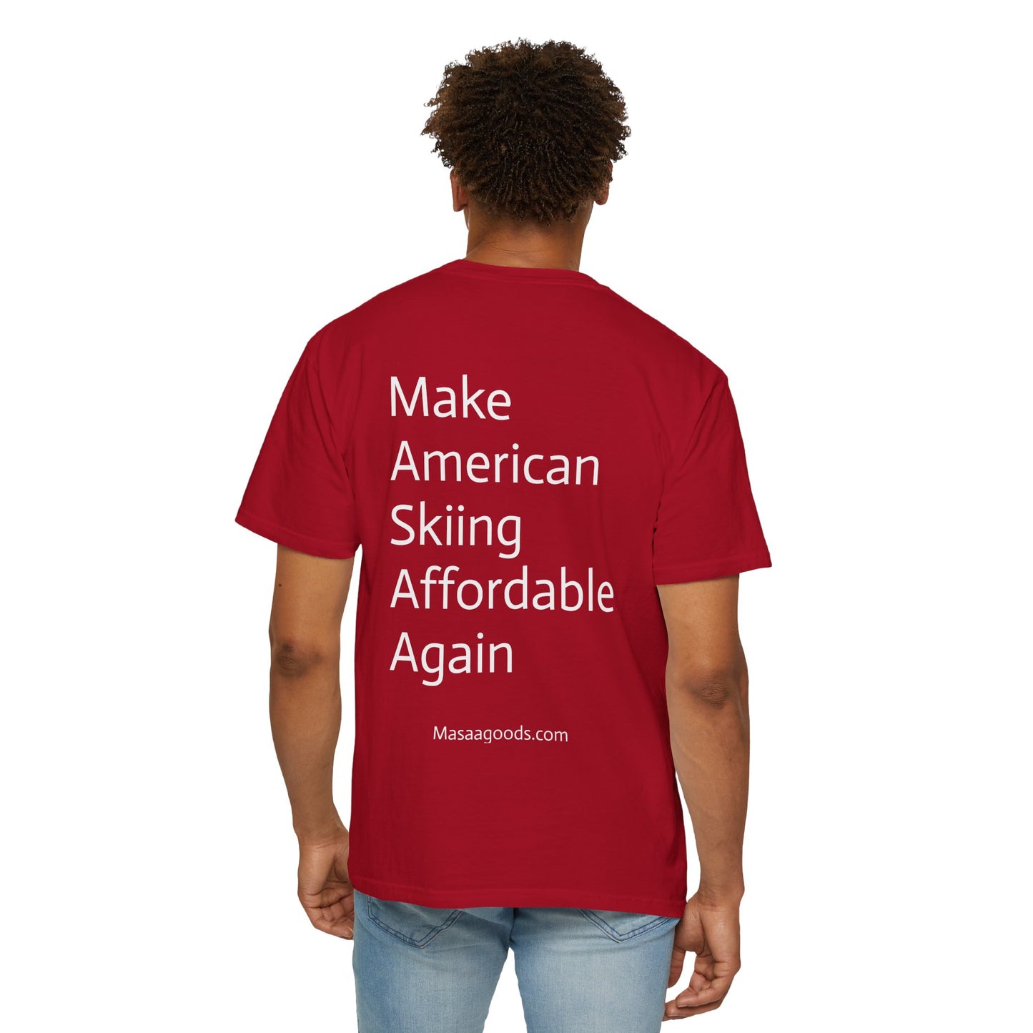 Vintage Ski Ticket Pricing Unisex T-shirt - Make American Skiing Affordable Again