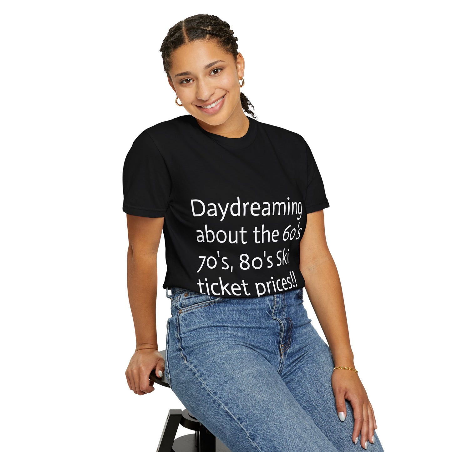Vintage Ski Ticket Pricing Unisex T-shirt - Make American Skiing Affordable Again