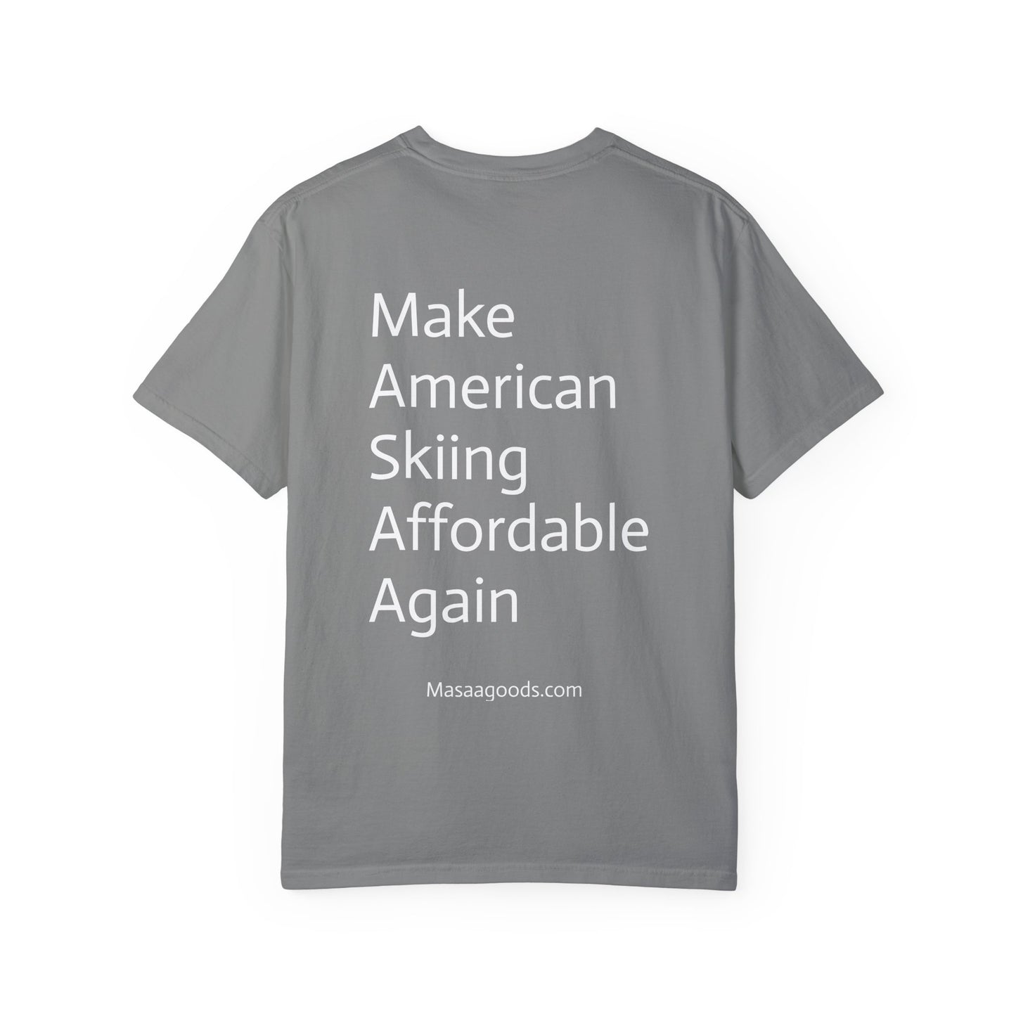 Vintage Ski Ticket Pricing Unisex T-shirt - Make American Skiing Affordable Again