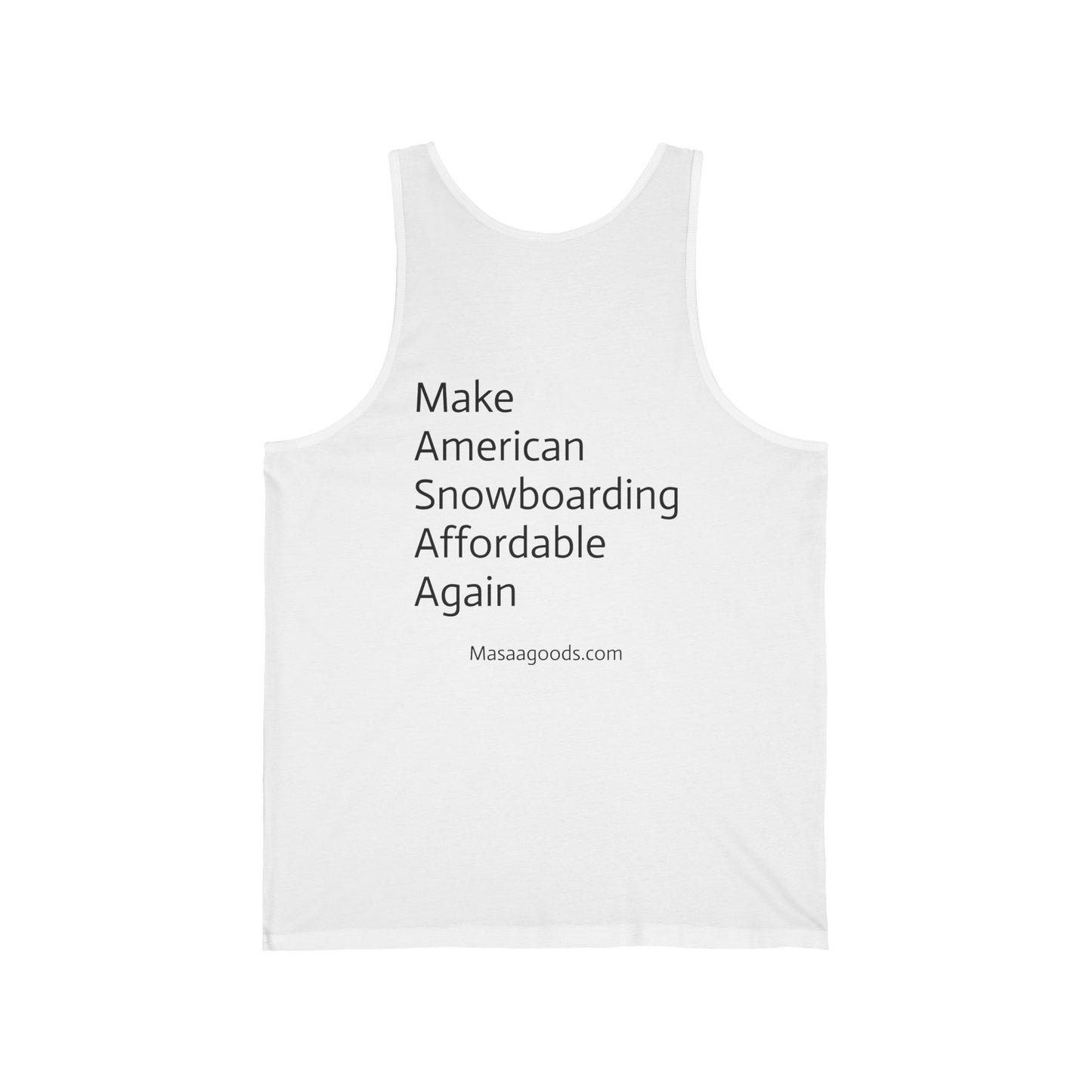 Tank Top Sleep Coffee Snowboarding Apres Funny Statement Make American Snowboarding Affordable Again