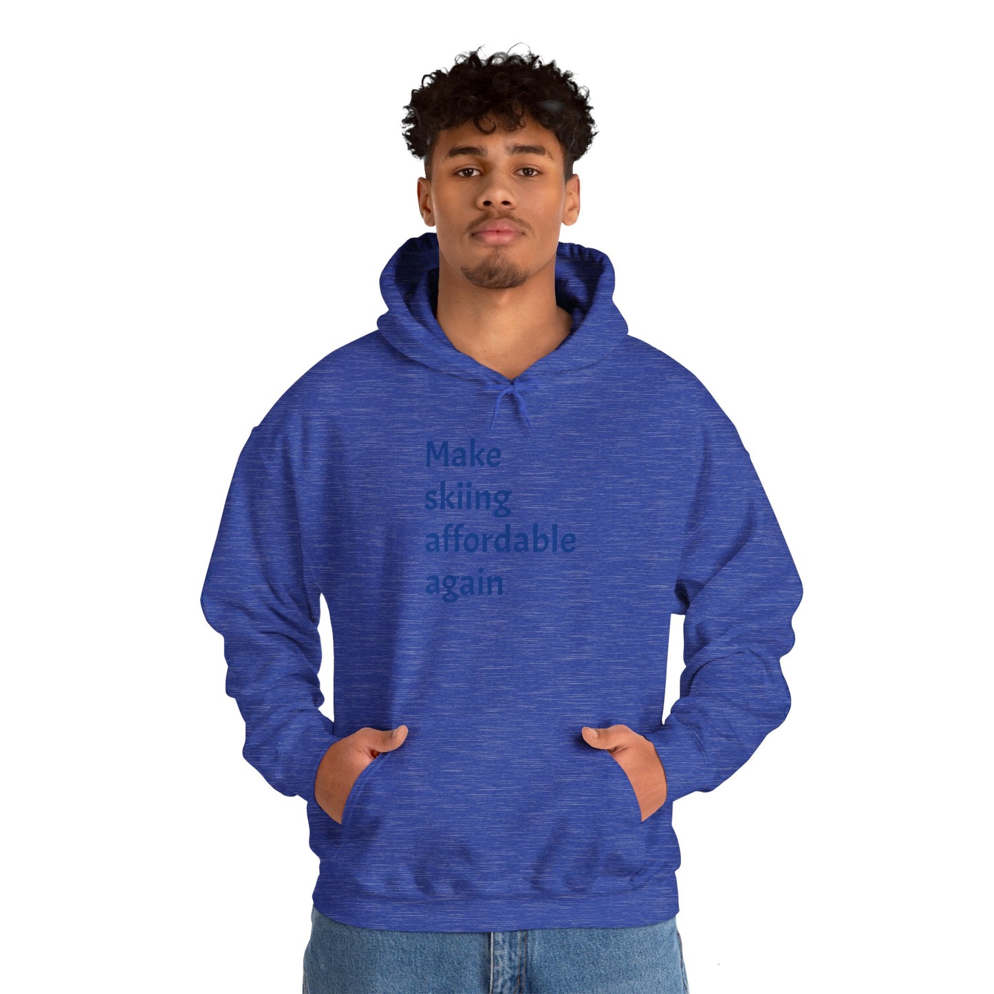 Skiing Sweatshirt - Make Skiing Affordable Again Saying - Bluebird Powder Day